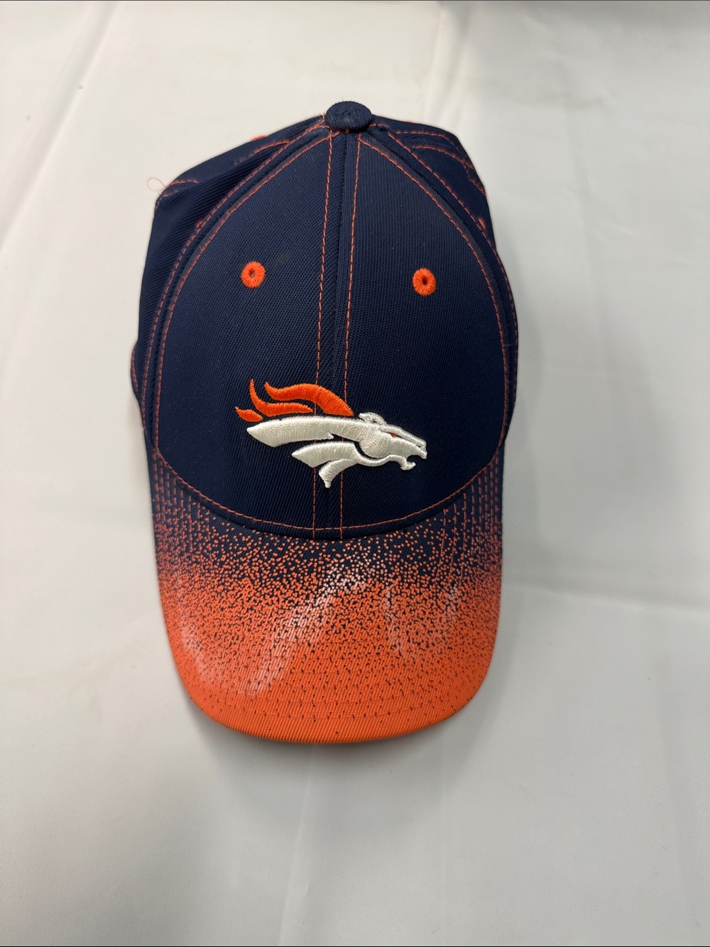 Reebok Navy and Orange Gradient Broncos Baseball Cap